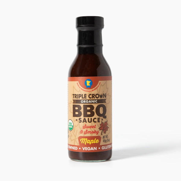 NEW! Triple Crown Organic BBQ Sauce, Maple (14oz, 1-pack)