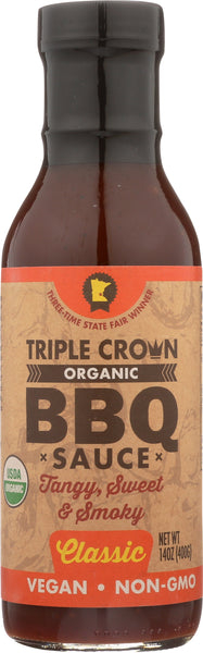 Triple Crown Organic BBQ Sauce Classic (14oz, 3-pack)