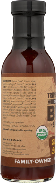 Triple Crown Organic BBQ Sauce Hickory Bourbon (14oz, 3-pack)